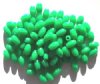 100 9x6mm Acrylic Opaque Green Ovals